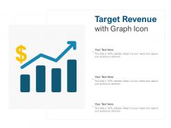 Target revenue with graph icon