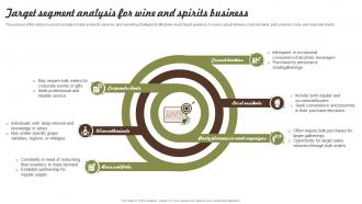 Target Segment Analysis For Wine And Spirits Business Wine And Spirits Business Plan BP SS