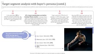 Target Segment Analysis With Buyers Persona Group Fitness Training Business Plan BP SS Interactive Editable