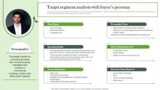 Target Segment Analysis With Buyers Persona Landscaping Business Plan BP SS