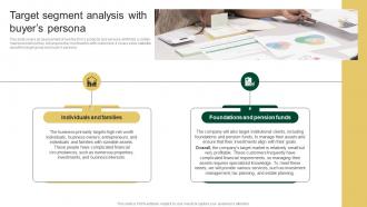 Target Segment Analysis With Buyers Persona Sample Northern Trust Business Plan BP SS