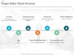 Target seller client persona marketing plan for real estate project ppt structure