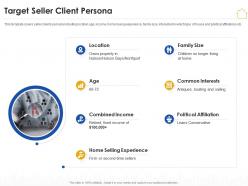 Target seller client persona real estate marketing plan ppt guidelines