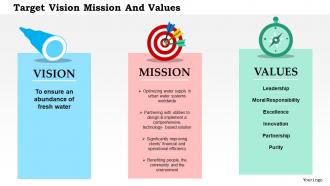Target vision mission and values flat powerpoint design