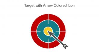Target With Arrow Colored Icon In Powerpoint Pptx Png And Editable Eps Format