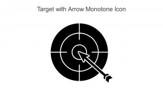 Target With Arrow Monotone Icon In Powerpoint Pptx Png And Editable Eps Format