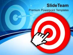 Target with computer cursor technology powerpoint templates ppt themes and graphics