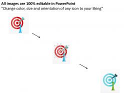 Target with dart for goal strategy flat powerpoint design