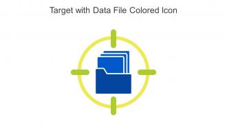 Target With Data File Colored Icon In Powerpoint Pptx Png And Editable Eps Format