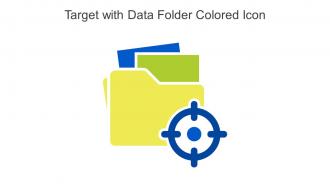 Target With Data Folder Colored Icon In Powerpoint Pptx Png And Editable Eps Format