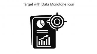 Target With Data Monotone Icon In Powerpoint Pptx Png And Editable Eps Format