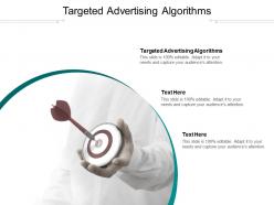 Targeted advertising algorithms ppt powerpoint presentation layouts background cpb