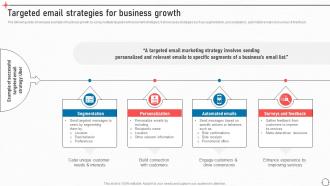 Targeted Email Strategies For Business Growth Business Improvement Strategies For Growth Strategy SS V