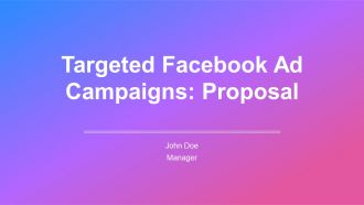 Targeted Facebook Ad Campaigns Proposal And Metrics PPT Structure AT