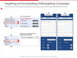 Targeting and scheduling of retargeting campaign zip code ppt icons
