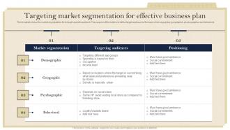 Targeting Market Segmentation For Effective Business Plan