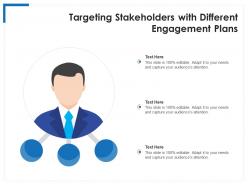 Targeting stakeholders with different engagement plans