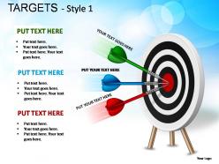 Targets style 1 powerpoint presentation slides