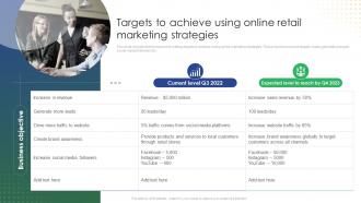 Targets To Achieve Using Online Retail Marketing Strategies Online Retail Marketing