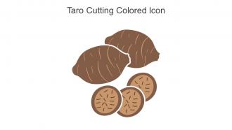 Taro Cutting Colored Icon In Powerpoint Pptx Png And Editable Eps Format
