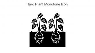 Taro Plant Monotone Icon In Powerpoint Pptx Png And Editable Eps Format