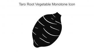 Taro Root Vegetable Monotone Icon In Powerpoint Pptx Png And Editable Eps Format