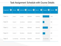 Task Assignment Schedule With Course Details