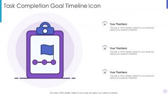 Task completion goal timeline icon
