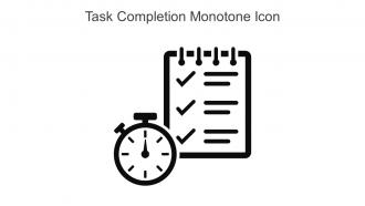 Task Completion Monotone Icon In Powerpoint Pptx Png And Editable Eps Format