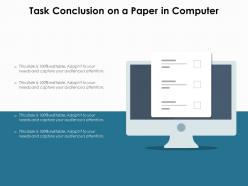 Task conclusion on a paper in computer