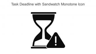 Task Deadline With Sandwatch Monotone Icon In Powerpoint Pptx Png And Editable Eps Format