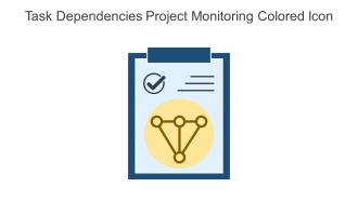 Task Dependencies Project Monitoring Colored Icon In Powerpoint Pptx Png And Editable Eps Format
