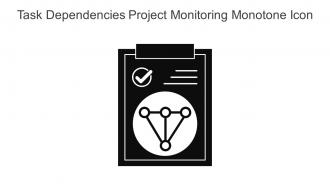 Task Dependencies Project Monitoring Monotone Icon In Powerpoint Pptx Png And Editable Eps Format