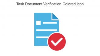 Task Document Verification Colored Icon In Powerpoint Pptx Png And Editable Eps Format