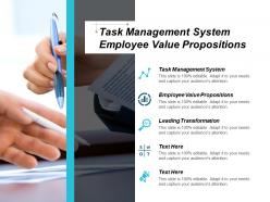 Task management system employee value propositions leading transformation cpb