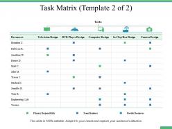 Task matrix ppt professional background designs