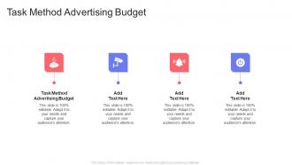 Task Method Advertising Budget In Powerpoint And Google Slides Cpb
