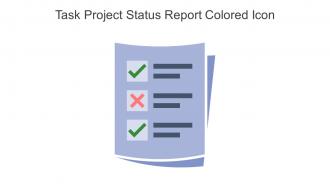 Task Project Status Report Colored Icon In Powerpoint Pptx Png And Editable Eps Format