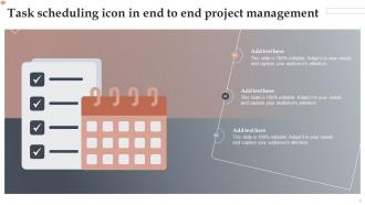 Task Scheduling Icon In End To End Project Management
