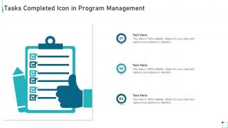 Tasks Completed Icon In Program Management