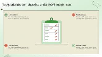 Tasks Prioritization Checklist Under RCVE Matrix Icon