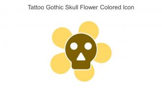 Tattoo Gothic Skull Flower Colored Icon In Powerpoint Pptx Png And Editable Eps Format