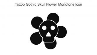 Tattoo Gothic Skull Flower Monotone Icon In Powerpoint Pptx Png And Editable Eps Format