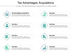 Tax advantages acquisitions ppt powerpoint presentation portfolio file formats cpb