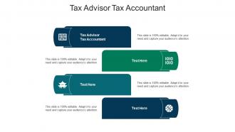 Tax advisor tax accountant ppt powerpoint presentation visual aids diagrams cpb