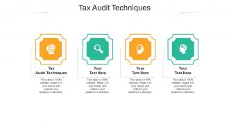Tax audit techniques ppt powerpoint presentation slides sample cpb