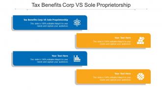 Tax Benefits Corp Vs Sole Proprietorship Ppt Powerpoint Presentation Templates Cpb