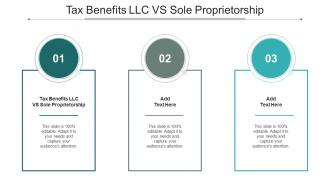 Tax Benefits LLC VS Sole Proprietorship Ppt Powerpoint Presentation Pictures Smartart Cpb
