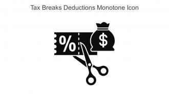 Tax Breaks Deductions Monotone Icon In Powerpoint Pptx Png And Editable Eps Format
