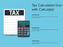 Tax calculation icon with calculator
